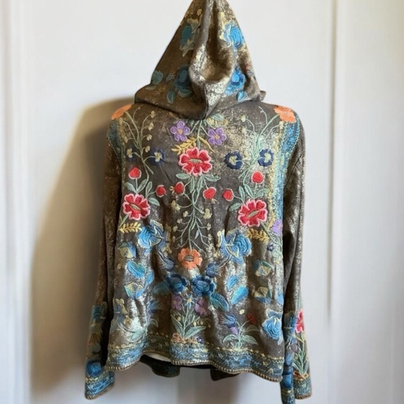 Johnny Was Biya Zaza Metallic Hoodie/Jacket NWT extremely rare - Picture 4 of 16